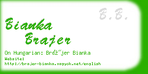 bianka brajer business card